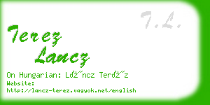 terez lancz business card